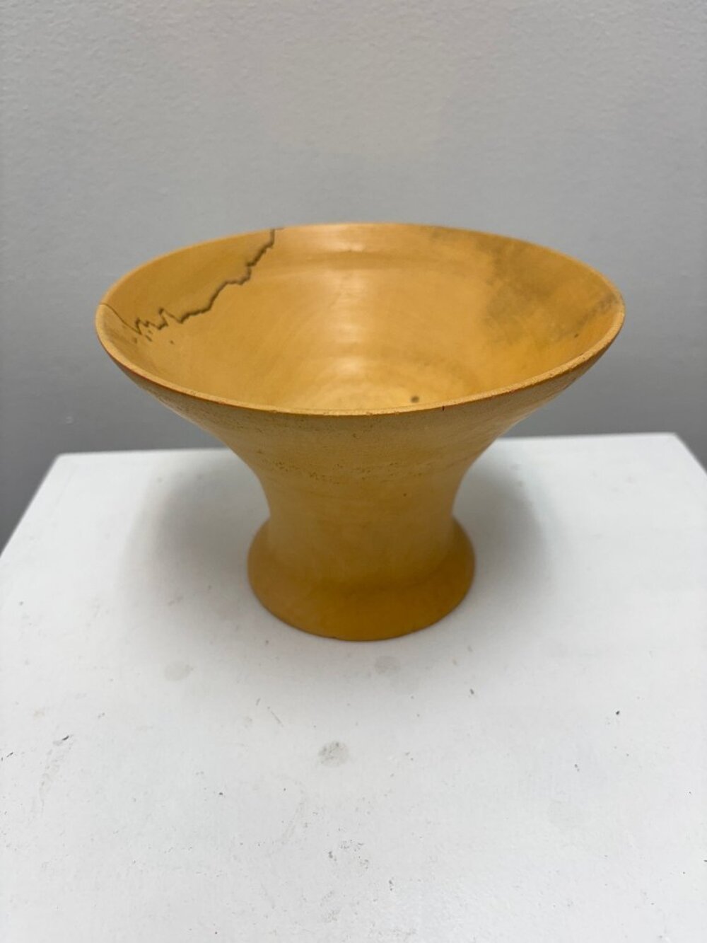 hand-turned wooden bowl